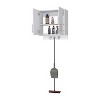 Carmelita 2-Door 2-Shelf Wall Storage Cabinet with Hangers White - 3 of 4