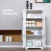 Accent Floor Storage Cabinet Kitchen Pantry with Adjustable Shelves and 2 Lower Doors - 4 of 4