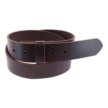 Boston Leather Men's Big & Tall Leather No Scratch Work Belt With Hook And  Loop Closure, 68, Brown : Target