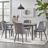 Welland Dining Table Gray - Lifestorey: Mid-Century Modern, Faux Marble Top, Seats 6 - 4 of 4
