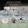 WestinTrends Playa Outdoor Modern Stackable Plastic Patio Dining Chairs (Set of 2) - 3 of 4