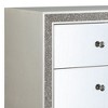 Nightstand with Mirrored Front 2 Drawers, Champagne Silver - BM251144 - 2 of 4