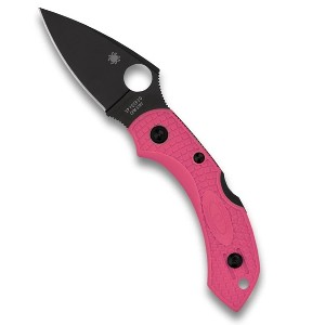 Spyderco Dragonfly 2 Folding Pocket Knife with 2.30" Black CPM S30V Steel Blade | Get Secure Grip with the Bi-Directional Texturing FRN Handle, Pink - 1 of 4
