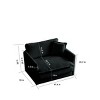 Modular Chenille Upholstered Accent Chair Set of 2,Living Room Comfy Side Chairs with Toss Pillow–The Pop Home - 4 of 4