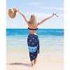 LA LEELA Womens Halloween Beachwear Swimwear Beach Wrap Cover Up Pirates Skull Bikini Wraps Skirt Sarong Coverups Bathing suits One Size Blue, Ghost - 4 of 4