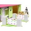 Kids Globe 1/24 Pink, White & Green Wooden Horse Stable w/ 2 Box Stalls & Workshop 61068 - 4 of 4