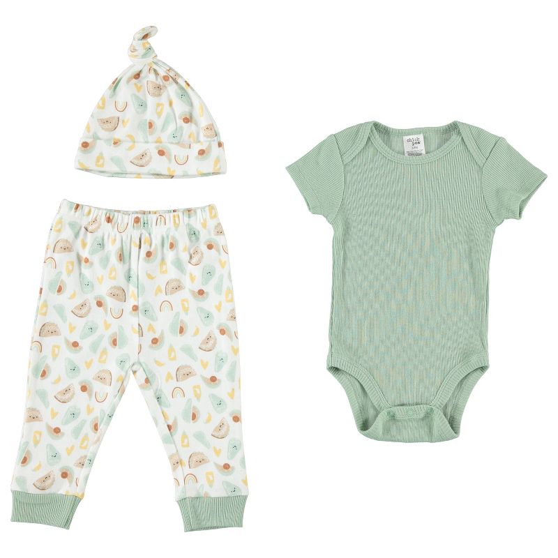 Chick Pea Gender Neutral Baby Clothes Layette Set, 1 of 2