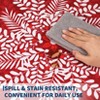 Coolmee Christmas Snowflakes Living Room Rug Non Slip Low Pile Washable Carpet for Bedroom Office Hallway Outdoor Rug Blue - 4 of 4