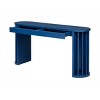 Modern Oval Console Table with Oak Veneer and Fan-Shaped Legs,MDF Entryway Table with 2 Drawers for Living Room or Hallway-Cuddlewood - 3 of 4