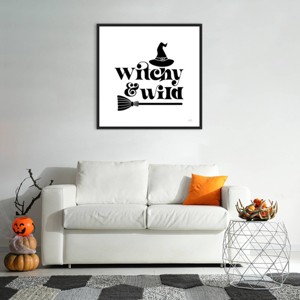 Amanti Art 30"x30" Halloween Typography I by Laura Marshall Framed Canvas Wall Art Print - 1 of 4