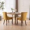 CAVINAS Mid-Century Dining Chair Set of 2, Upholstered Side Dining Chairs with High Back and Rivet Trim - 3 of 4