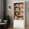 Hommoo 72.8" Tall White FreeStanding Bookshelf with 2 Drawers - 4 of 4