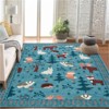 Fulvari Washable Area Rug Large Cream Colorful Boho Rugs Vintage Bedroom Rug Ultra-Thin Traditional Floral Carpet - 3 of 4