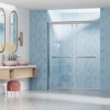NicBex Shower Door 72"H Semi-Frameless Shower Doors with 1/4" (6mm) Thick Clear Tempered Glass Door with Explosion-Proof Film - 4 of 4