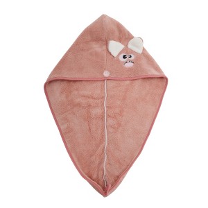 Unique Bargains Soft Cute Cartoon Pattern Hair Towel 1 Pc - 1 of 4