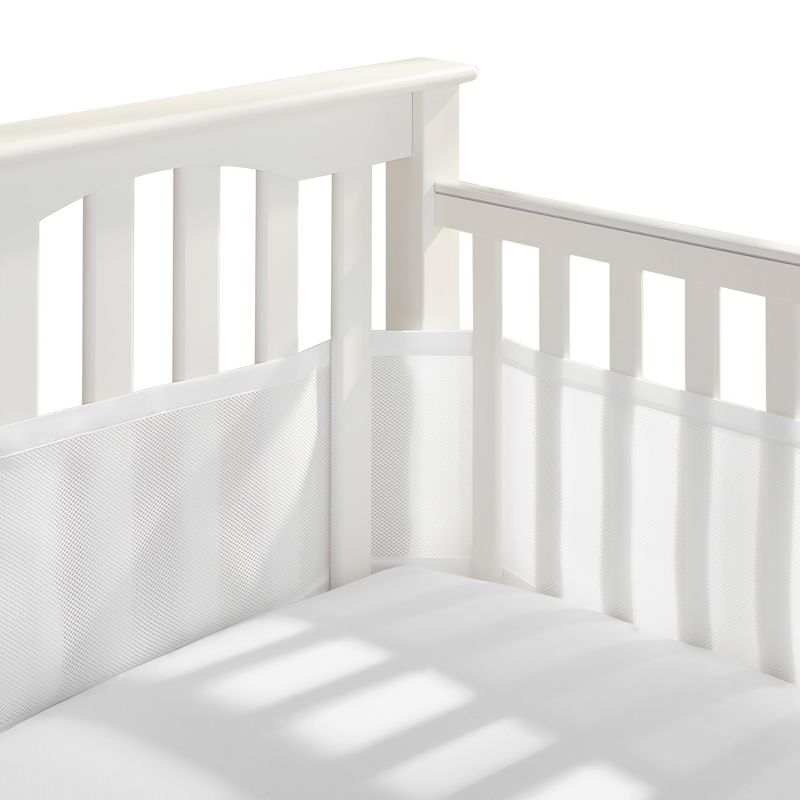 BreathableBaby Breathable Mesh Crib Liner - Classic Collection - White, 1 of 8