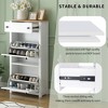 LOVMOR Entryway Organizer with 2 Flip Drawers - 3 of 4