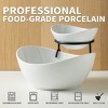 Aoibox Tiered Serving Bowl Set, 2-Tier Ceramic Appetizer Stand for Parties, Food Display & Entertaining, Durable & Stylish Dishwasher Safe - 3 of 4