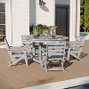 Merrick Lane 5 PC Adirondack Table and Chairs with Fold Out Cupholders in Recycled HDPE - 2 of 4