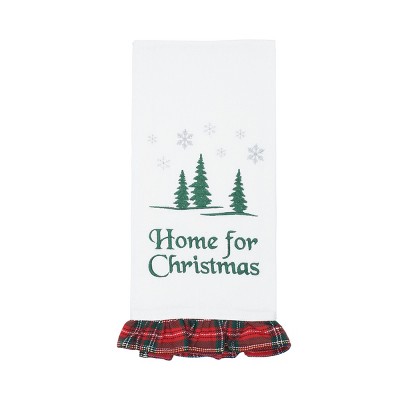 C&F Home Home For Christmas Embroidered Cotton Flour Sack Kitchen Towel