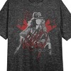 Whitney Houston Red Stars Crew Neck Short Sleeve Black Heather Women's Night Shirt - 2 of 2