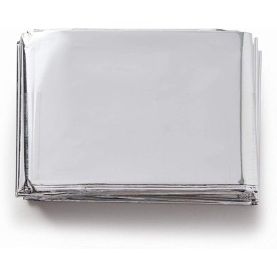 Stockroom Plus 50 Pack Silver Foil Emergency Thermal Blankets (52 x 84 in)