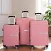 Gulches Hardshell Suitcase Double Spinner Wheels PP Luggage Sets Lightweight Durable Suitcase with TSA Lock,3-Piece Set (20/24/28) , Pink - 2 of 4