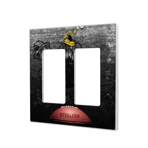 NFL AFC Historic Teams Legendary Hidden-Screw Light Switch Plate for Double Rocker - 1 of 4