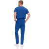 Medichic Men Scrubs Set - Stretch V-Neck Scrub Top with 7-Pocket Pants Workwear - 2 of 4