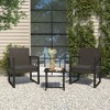 vidaXL Patio Armchair with Cushion Black Poly Rattan - 2 of 4