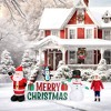 NAYSAYE Inflatable Holiday Decoration Santa Snowman Sign Christmas Display for Yard and Garden, Red and White, 98.4"*16.4"*50.4" - 4 of 4
