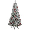 Northlight Pre-Lit Snowy Bristle Pine Artificial Christmas Tree - 6' - Clear Lights - 2 of 4
