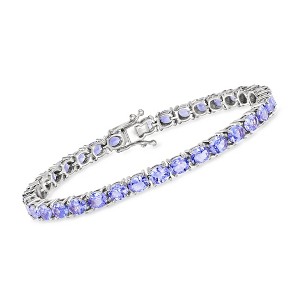 Ross-Simons 10.00 ct. t.w. Tanzanite Tennis Bracelet in Sterling Silver - 1 of 4