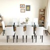 11-Piece Dining Set with Glass Table and 10 Armless Chairs - 3 of 4