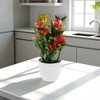 Unique Bargains Artificial Plants Phalaenopsis Orchid Display Plastic 3.74"x3.74"x10.63" 1 Pc - 2 of 4