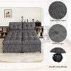 Racxily 121.2" Versatile Sofa Bed Modular Sofa Free-combined Sofa with Two Storage Racks - 4 of 4