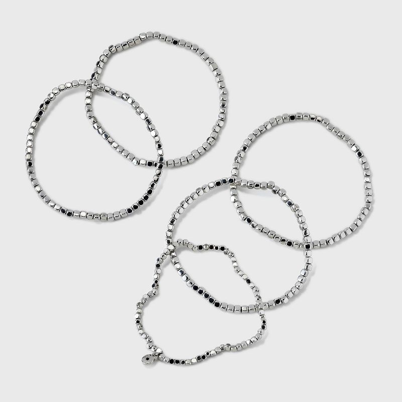 Beaded Stretch Bracelet Set 5pc - Universal Thread™, 4 of 9