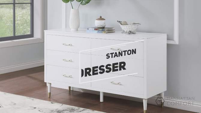 Stanton Modern 6 Drawer Dresser - Manhattan Comfort, 2 of 14, play video