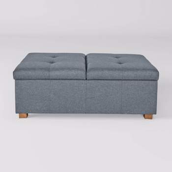 Yves Double Opening Oversized Storage Ottoman - CorLiving