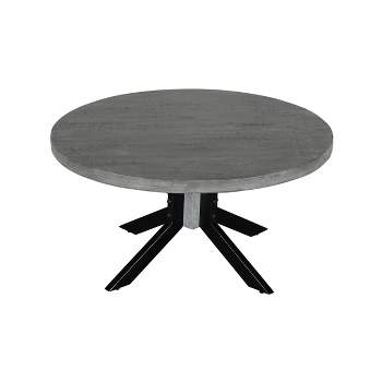 Root Mango Wood Round Dining Table Gray - Timbergirl