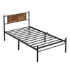 NicBex Modern Twin/Full/Queen/King Metal Platform Bed Frame with Wood Headboard,Under Bed Storage,Noise-Free,No Box Spring Needed,Easy Assembly,Black - 4 of 4