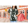 LA LEELA Women's Button Down Blouses Floral Summer Blouse Shirt Coverup Button Up Short Sleeve Vacation Casual Dress Hawaiian Shirts - 3 of 4