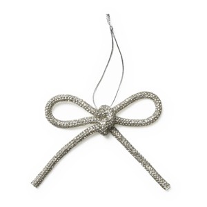 Rhinestone Bow Ornaments Silver - Bullseye's Playground™ - 1 of 4