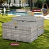 SKRAN Wicker Deck Box with Wheels, All-Weather Outdoor Storage Box, Rattan Storage Bin for Patio, Outdoor, Pool - 4 of 4