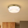 Nuvo Lighting Rowen 3 - Light Flush Mount in  Natural Brass - 2 of 4