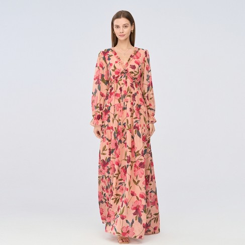 Women's Floral Print Ruffled Maxi Dress - Cupshe : Target