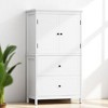 Bathroom Storage Cabinet with 2 Doors and 2 Drawers, Freestanding MDF Cabinet with Adjustable Shelf, Anti-Tip Device - 4 of 4