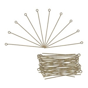 Unique Bargains DIY Craft Necklaces Bracelets Earrings Jewelry Making Iron 21 Gauge Eye Pins 500 Pcs - 1 of 4