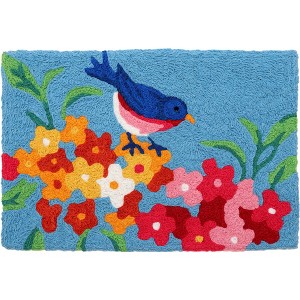 Jellybean Little Blue Bird Doormat – Blue Decorative Welcome Mat for Indoor/Outdoor Use, 20"X30" - 1 of 3