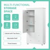 NicBex Tall Bathroom Storage Cabinet with 3 Selves&3 Drawers,Freestanding Cabinet with Anti-Tipping Device,Bathroom Organizer - 4 of 4